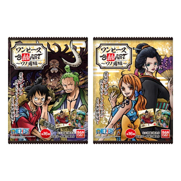 BANDAI CANDY - One Piece Shikishi Art -Wano Country- 10Pack Box - Candy Toy