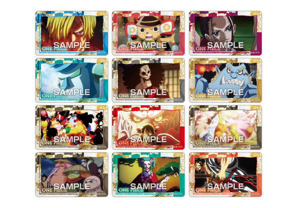 Ensky One Piece Wano Country Lot de 20 autocollants décoratifs en gomme (Shokugan) – Japon