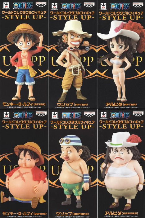 Figurine à collectionner Banpresto One Piece World -Style Up- Ensemble de 6 types (Japon)