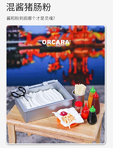 Orcara Mini World Collection Manger en marchant Étal Gourmet Trading Figurine Boîte de 8 pièces