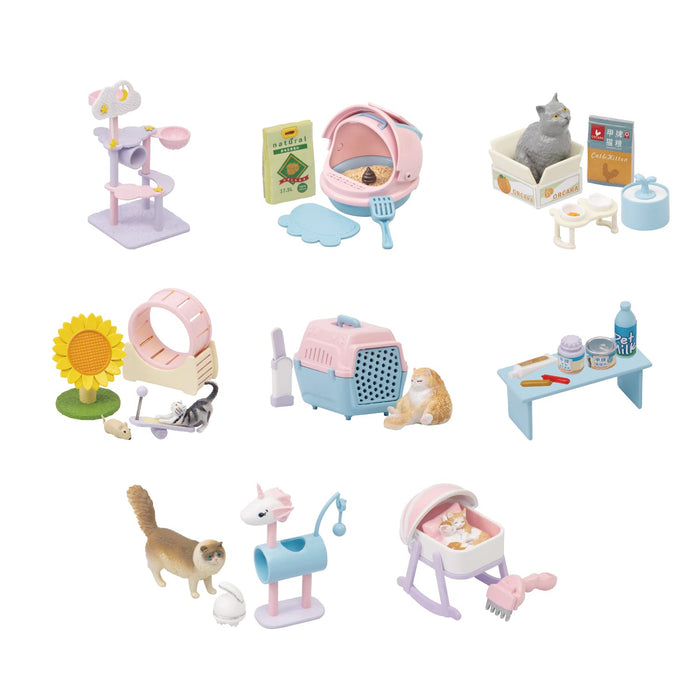 Orcara Mini World Collection Nyanko Room Figurines commerciales Boîte de 8