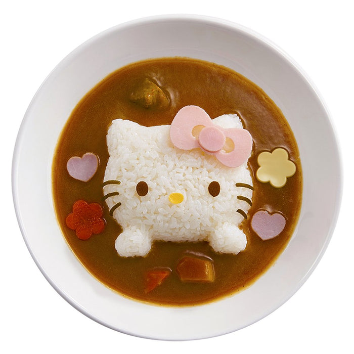 Osk Japan Hello Kitty Deco Curry Rice Mold - Easy To Enjoy With Molded Parts - Ls-7