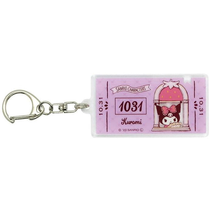 Osute Sanrio Kuromi Ticket Keychain 8202-829 H11xW3.3xD0.3cm
