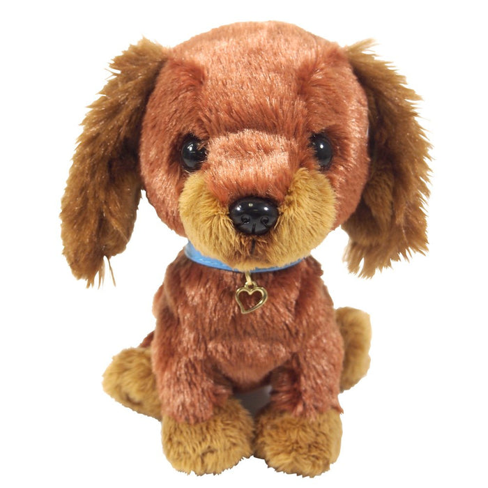 SUNLEMON Plush Doll Pups! Miniature Dachshund Brown Size S Tjn