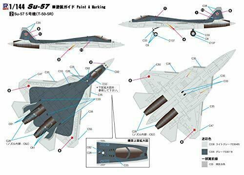 Pit Road 1/144 Sn Series Russian Air Force Fighter Su-57 Plastic Model Sn21