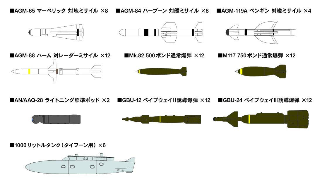 PIT-ROAD Skywave Snw03 Aircraft Weapons Set 3 1/144 Scale Assemblé