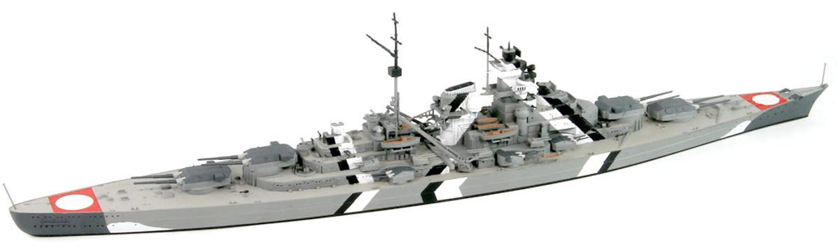Pit Road 1/700 Skywave Series German Navy Battleship Bismarck (Same Type Ship Tirpitz Can Be Made) Plastic Model W192 Gray