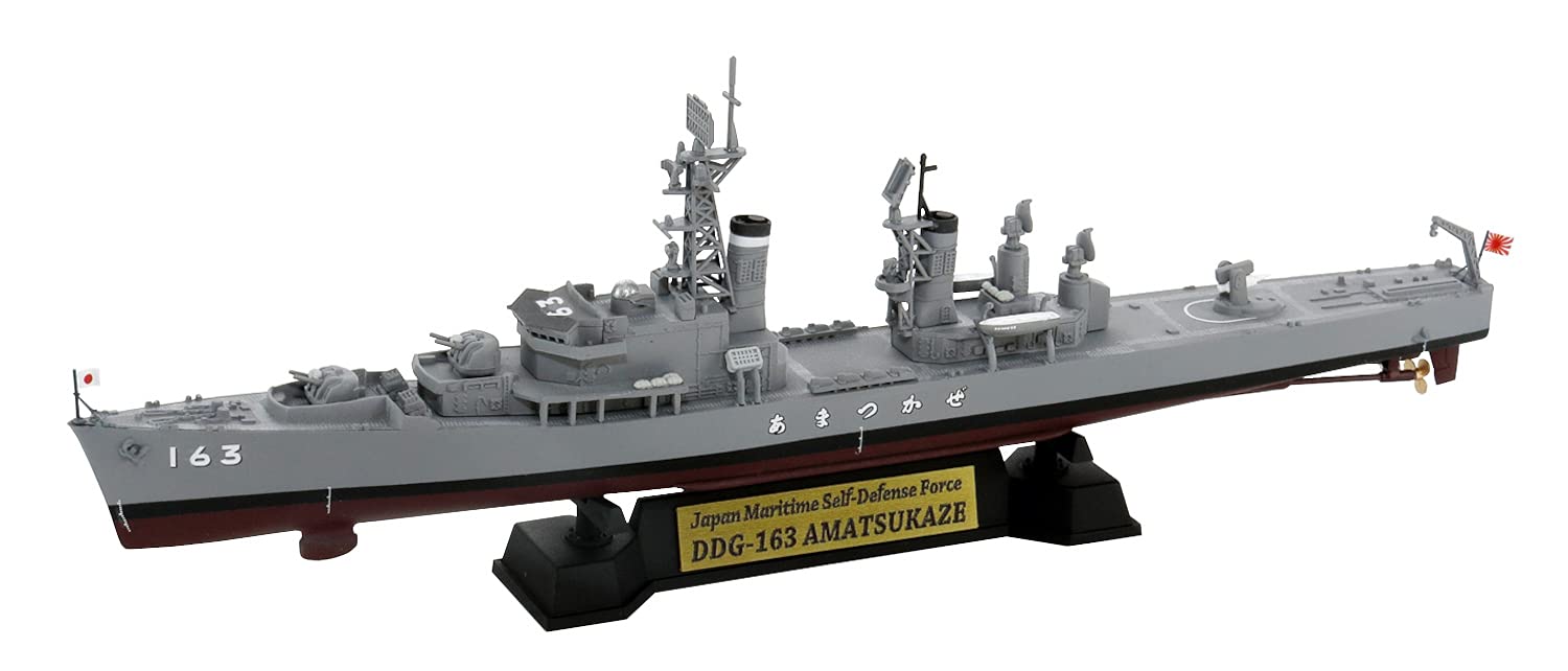 Pit Road 1/700 Skywave Series Maritime Self-Defense Force Destroyer DDG-163 Amatsukaze mit Flaggen- und Schiffsnamensschildätzteilen beauftragt Kunststoffmodell J88Nh