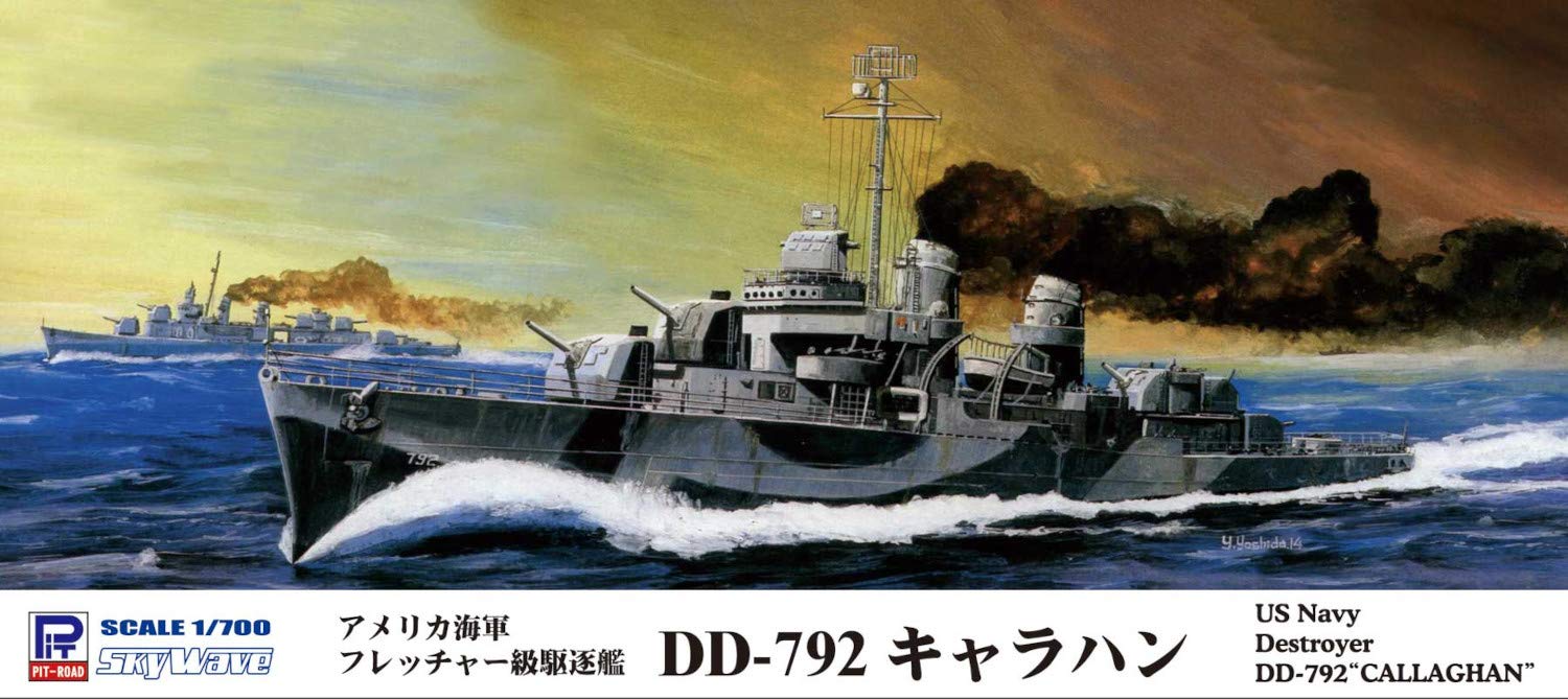 Pit Road 1/700 Skywave Series Us Navy Fletcher Class Destroyer Dd-792 Callahan With Etching Parts Plastic Model W224E