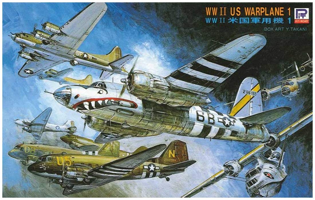 PIT-ROAD 1/700 Wwii Us Military Aircraft Set 1 With 2 Special Metal A-26 Invaders Plastic Model