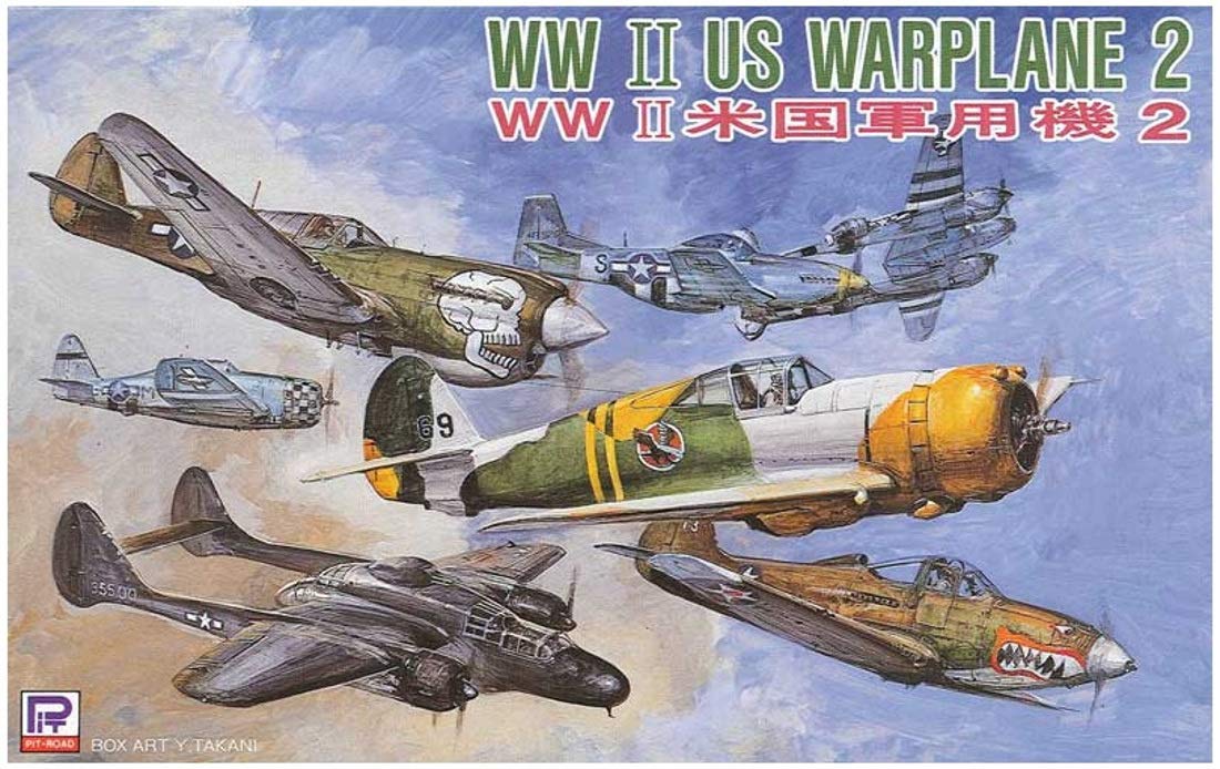 PIT-ROAD 1/700 Wwii Us Military Aircraft Set 2 With 3 Special Metal F2A Buffalo Plastic Model