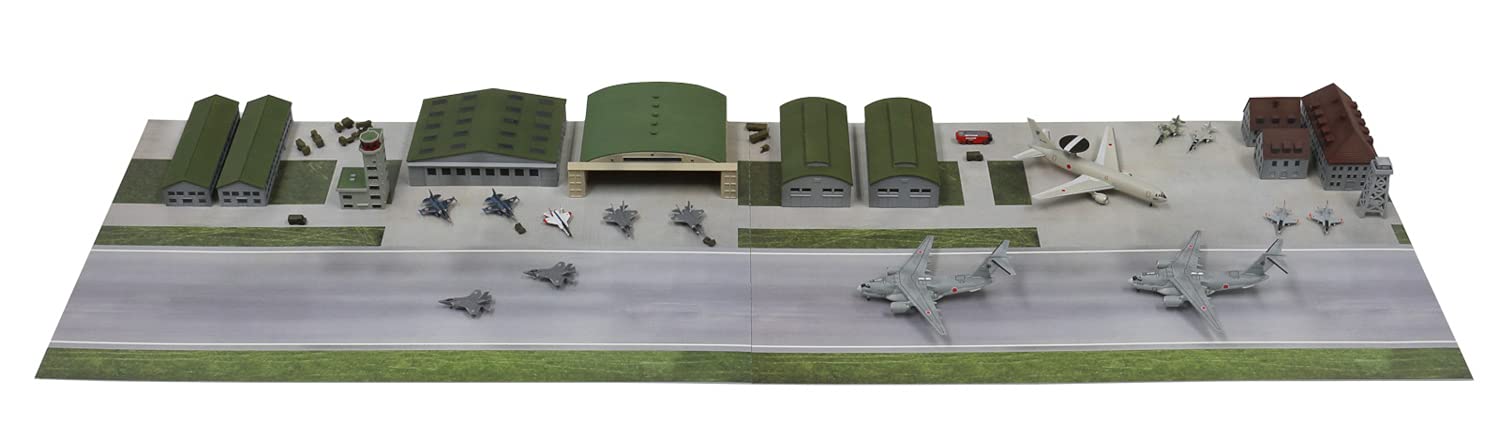 PIT-ROAD Sps Series 1/700 Jasdf Air Base 2 F-35A, F-35B, X-2, C-2, F-2, F-1 / T-2, T-4, E-767 Plastic Model