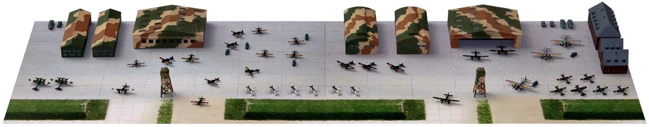Pit Road 1/700 Sps Series Japanese Navy Air Corps Airfield Scene Paper Base (180Mm X 280Mm 2 Pieces) Plastic Model Sps02