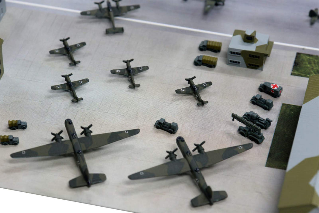 Pit Road 1/700 Sps Series World War Ii German Air Force Base Airfield Scene Paper Base (280 x 180 mm 2 Blatt) Kunststoffmodell Sps12