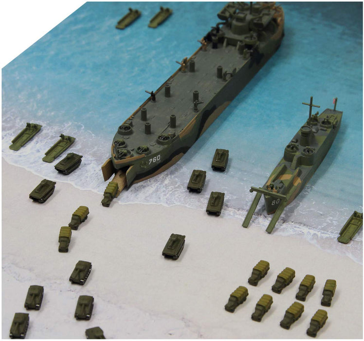 Pit Road 1/700 Sps Series World War Ii Iwo Jima Landing Operation Scene Paper Base (290 x 185 mm 2 Blatt) Kunststoffmodell Sps04