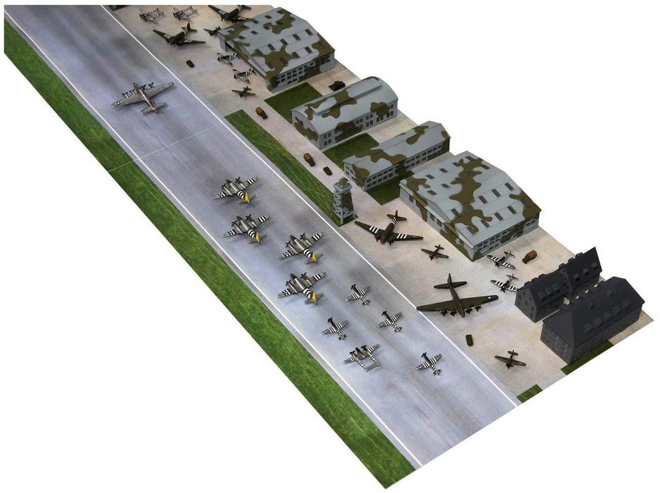 Pit Road 1/700 Sps Series Wwii US Army Air Corps Airfield Scene Paper Base (180 mm x 280 mm 2 Stück) Kunststoffmodell Sps01