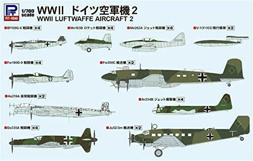 Pit-road 1/700 Sky Wave Series Luftwaffe Aircraft 2 Kit S56 - Japan Figure