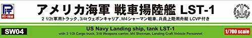 Pit-road 1:700 Sky Wave Series Us Navy Landing Shiptank Lst-1 Modellbausatz