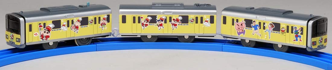 Takara Tomy Pla-Rail Sc-08 Tobu 50000 Series Crayon Shinchan Wrapping Train Vehicle Model