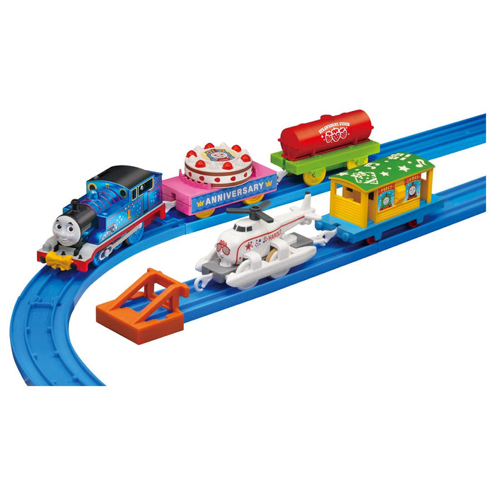 TAKARA TOMY - Pla-Rail Thomas 30-jähriges Jubiläum Funkelnde Thomas und Harold Party-Kollektion