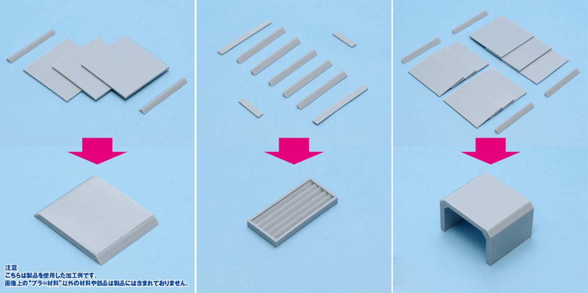 WAVE Pla Pipe Gray Triangle Type2 3.0Mm X6 Set- Japan Figure Store - #1 Bring To You The Best Japanese Goods