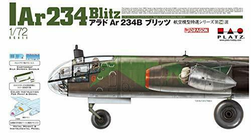Platz 1/72 Arado Ar234b Blitz Plastic Model Kit - Japan Figure