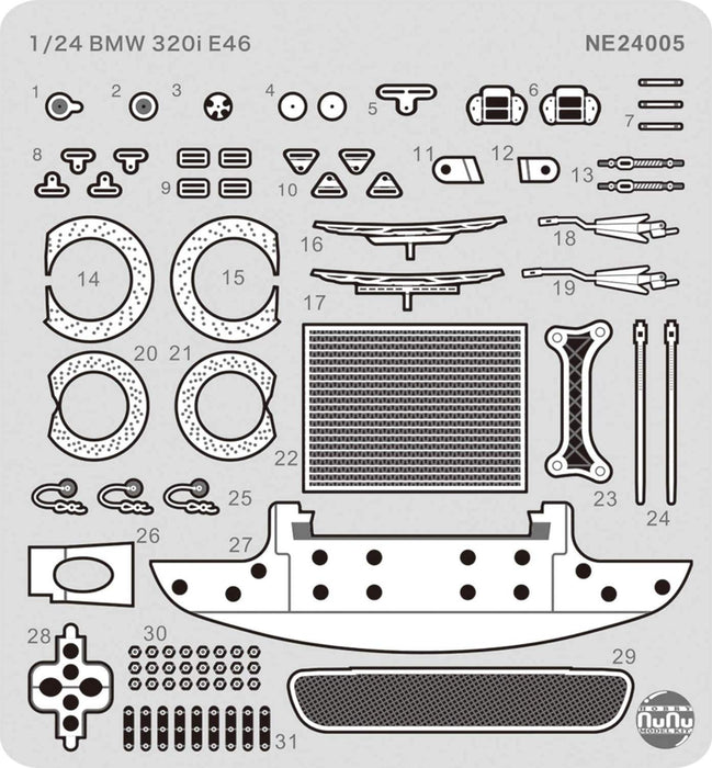 PLATZ Ne24005 Nunu Bmw E46 Detail Up Parts 1/24 Scale Kit