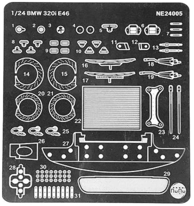PLATZ Ne24005 Nunu Bmw E46 Detail Up Parts Bausatz im Maßstab 1/24