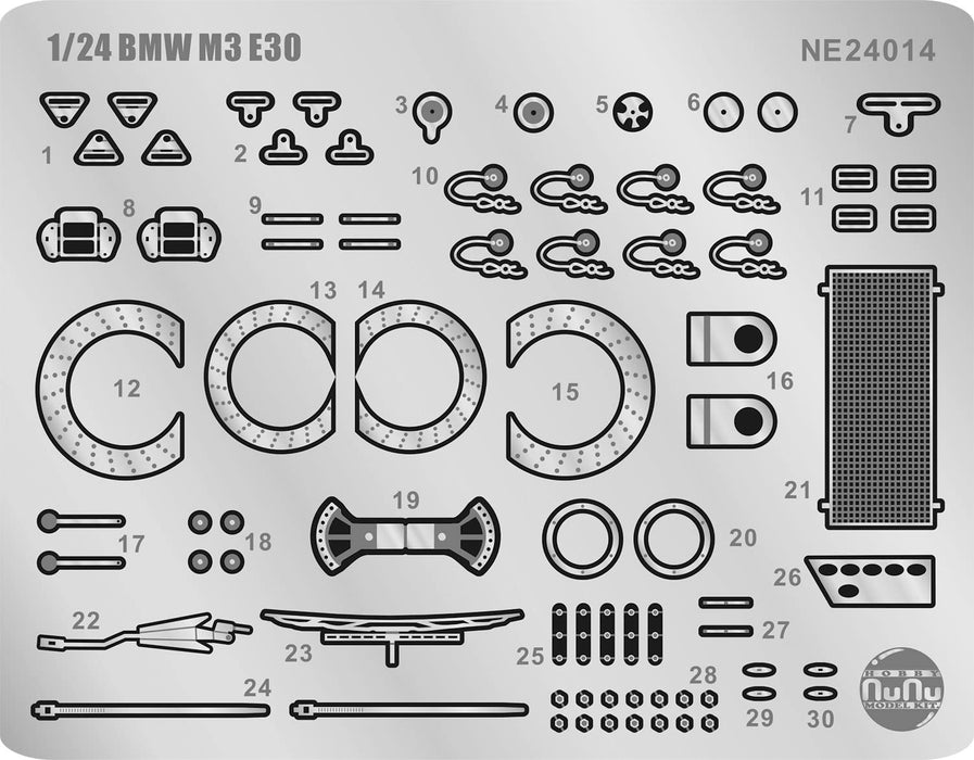 PLATZ Ne24014 Nunu Bmw M3 E30 Kit de pièces détaillées à l'échelle 1/24