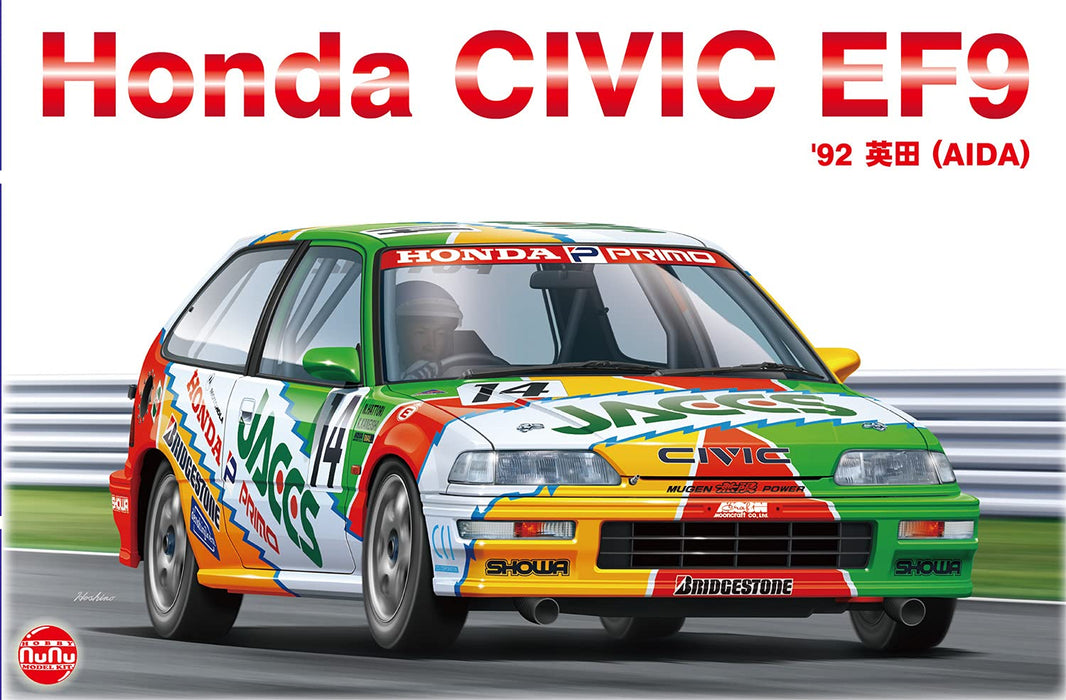 Platz/Nunu 1/24 Racing Series Honda Civic Ef-9 1992 Ti Circuit Aida Gr.A 300Km Race Plastic Model Pn24021