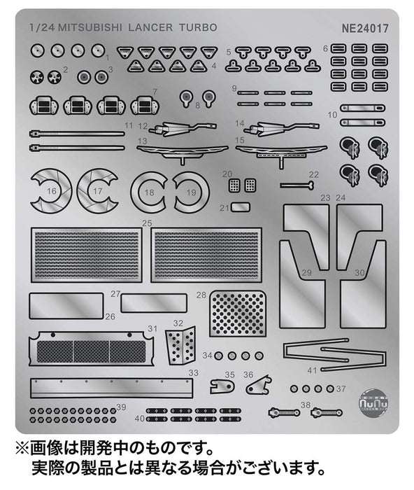 PLATZ Ne24017 Nunu Mitsubishi Lancer Turbo '82 Kit de pièces détaillées à l'échelle 1/24