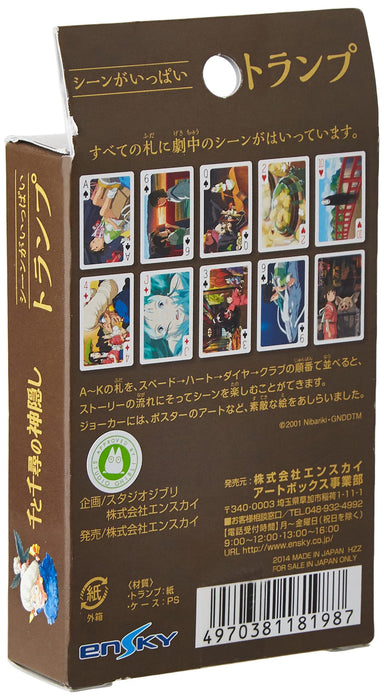ENSKY 181987 Cartes à jouer avec de nombreuses scènes Studio Ghibli : Le Voyage de Chihiro