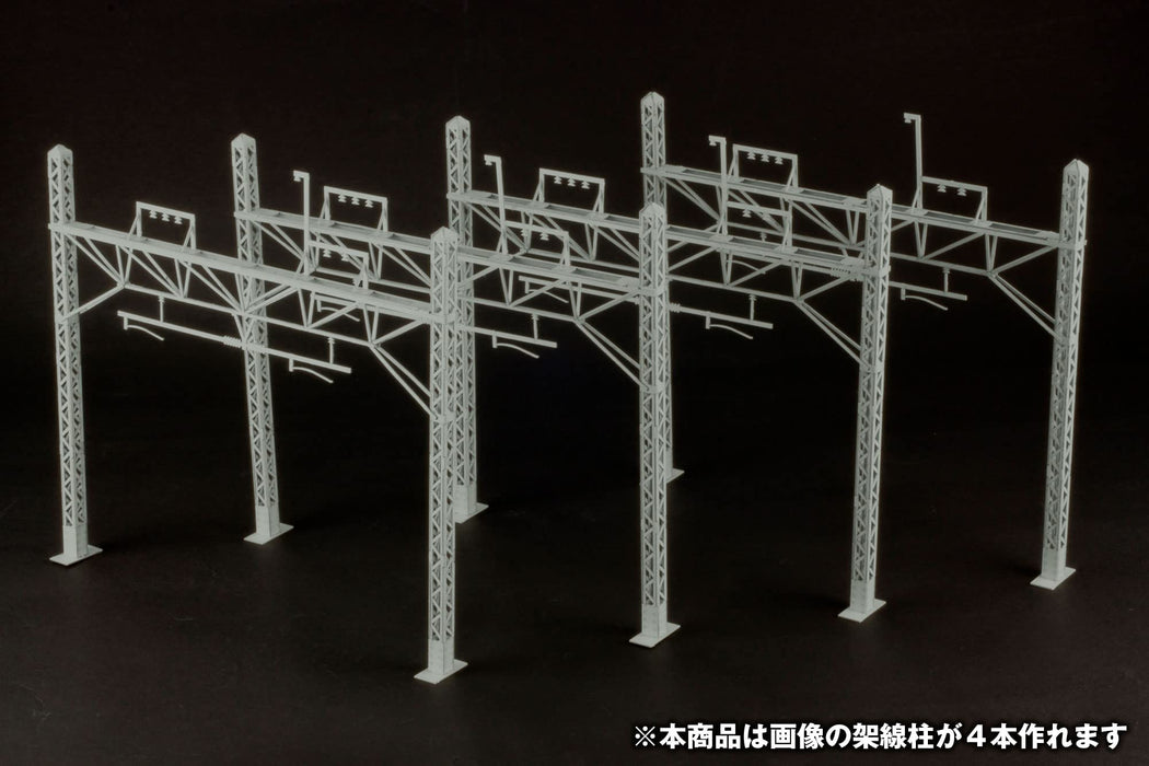 Plumpmoa 1/80 Ho Gauge Catenary Pole Gray Unassembled Paper Kit Ms068 Japan Diorama Supplies