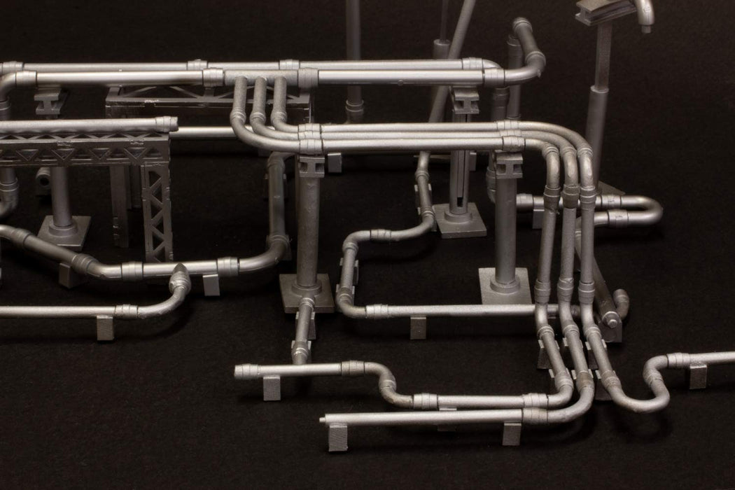 PLUM Plastic Kit Industrial Area G Pp094 Piping Set 2 Non-Scale