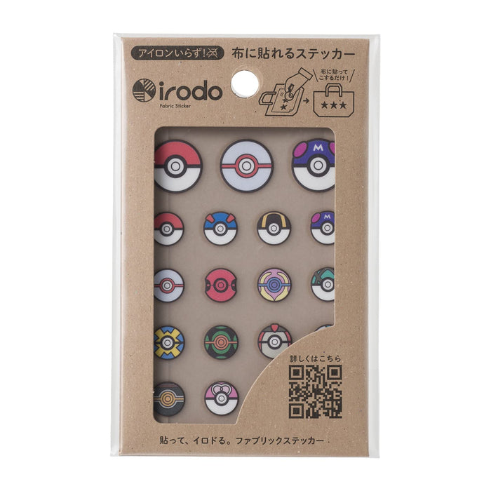 Pokemon Center Original Cloth Sticker Irodo Monster Ball