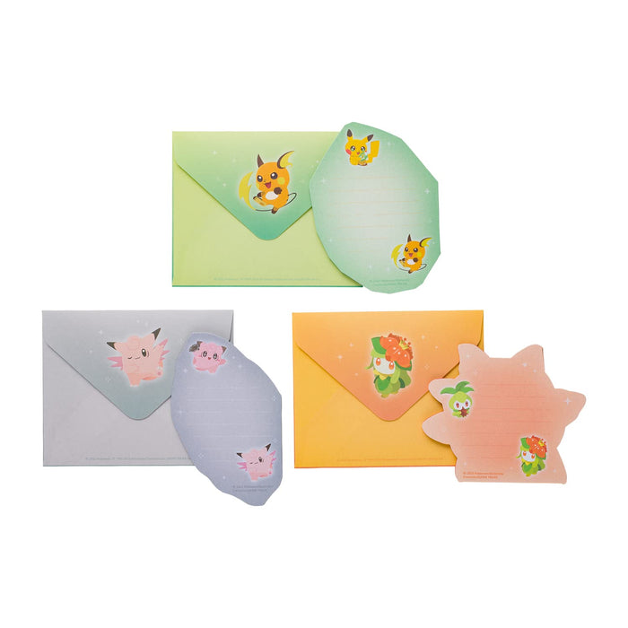 POKEMON CENTER ORIGINAL Message Card Set Shinka No Ishi Pikachu, Petilil, Clefairy