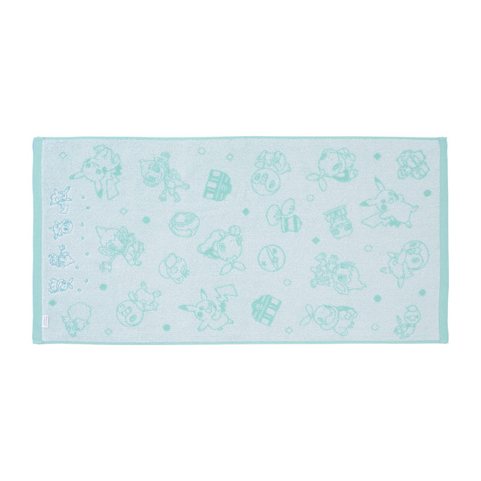 POKEMON CENTER ORIGINAL Mini Bath Towel Pikachu And Sinnoh Pokemon Green