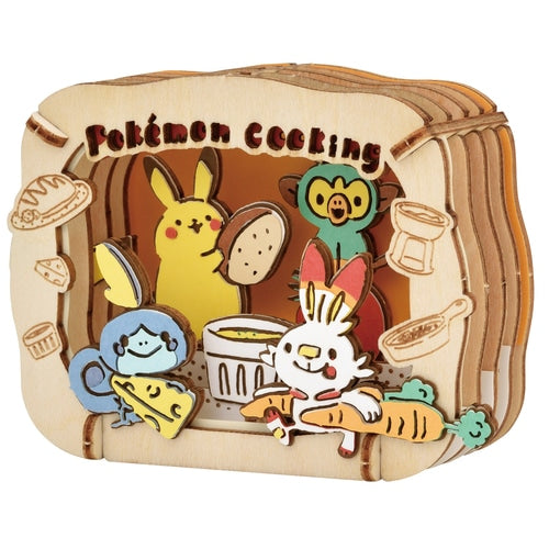 Pokemon Center Original Paper Theater Wood Style　Pokémon Cooking Japan Figure 4970381510732 1