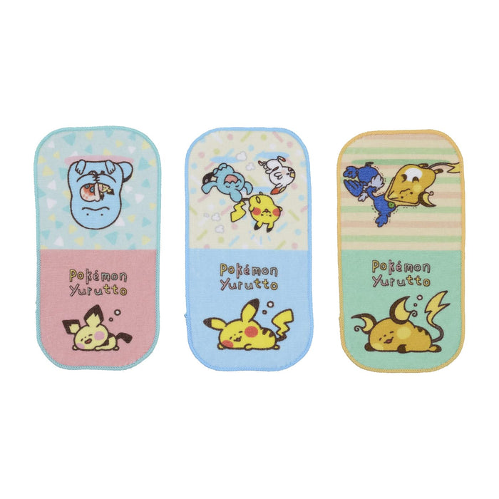 POKEMON CENTER ORIGINAL Pocket Towel Set 3 Pcs Pokemon Yurutto