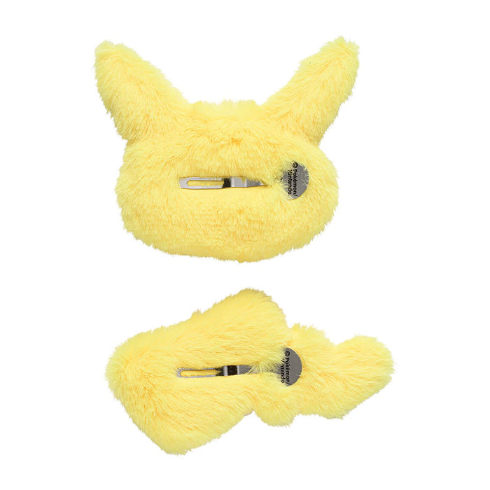 POKEMON CENTER ORIGINAL Pokemon Accessoire Fluffy Hair Pin 48 Pikachu Face &amp; Tail