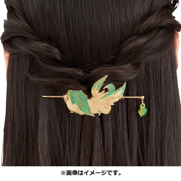 POKEMON CENTER ORIGINAL Accessoire Pince à cheveux Majesty 57 Leafeon
