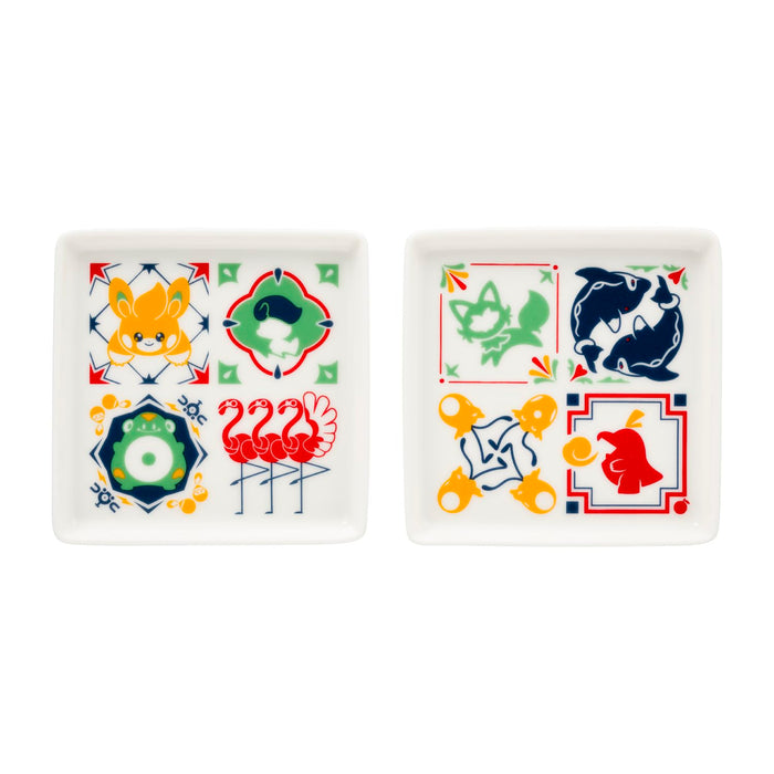 Pokémon Center Original Square Plate Set Of 2 Paldea Tile Japan