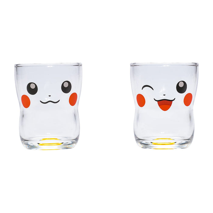 POKEMON CENTER ORIGINAL - Lot de 2 verres solides Pikachu Face - S