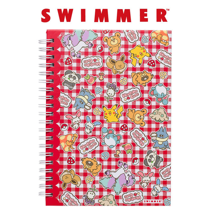 Pokemon Center Original Swimmer B6 Ring Notebook Henteko Cute