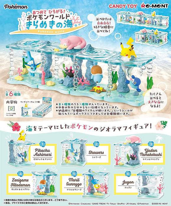 RE-MENT Pokemon World Glittering Sea 6er Box