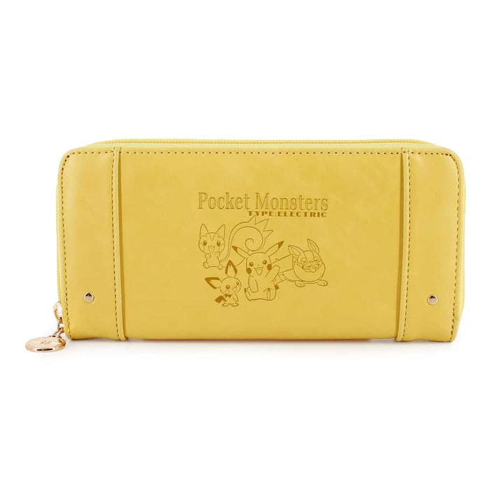POKEMON CENTER ORIGINAL - Pm Round Embossed Wallet Yellow