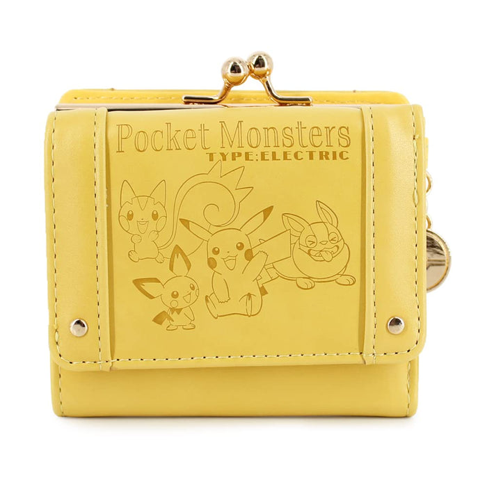 POKEMON CENTER ORIGINAL POKEMON CENTER ORIGINAL Pm Clasp Mini Embossed Wallet Yellow