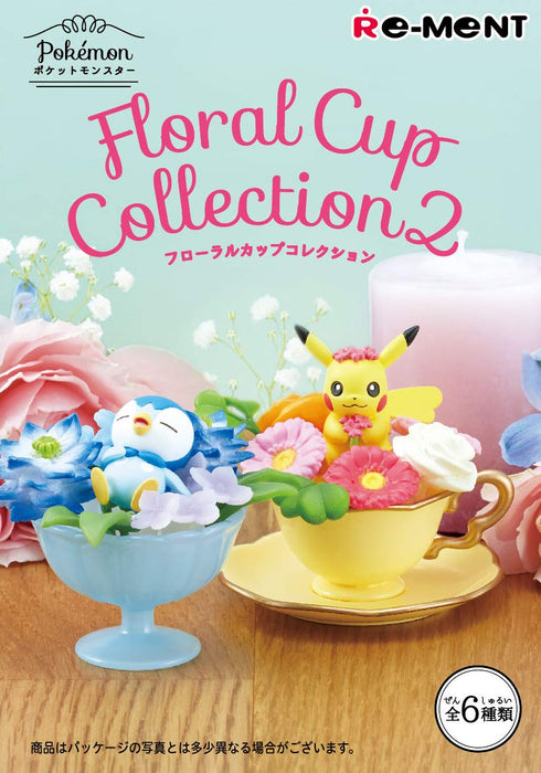 RE-MENT Pokemon Floral Cup Collection 2 Box 6 Pcs Complete Set