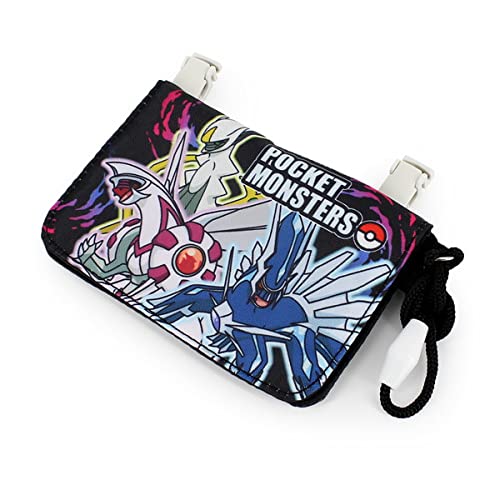 Pokemon Mini Odekake Wallet With Neck Cord Black Arceus Palkia Dialga