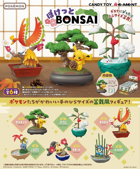 RE-MENT Pokemon Pocket Bonsai 6 Pcs Box